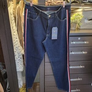 Tommy Hilfiger Women's Jeans with Red/White Stripe